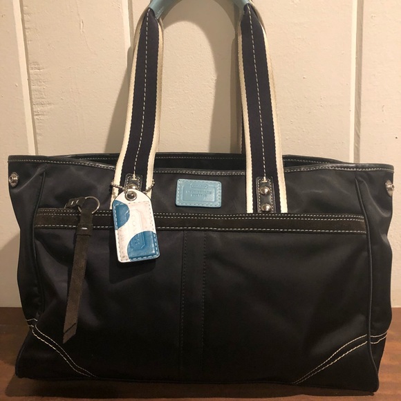 coach hamptons weekend tote